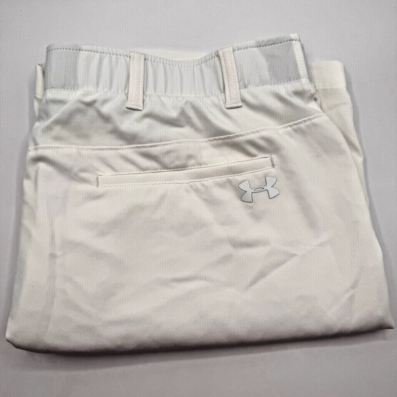Under‎ Armour Shorts Men's 40 White Match Play Golf Performance Stretch Casual - Picture 1 of 4